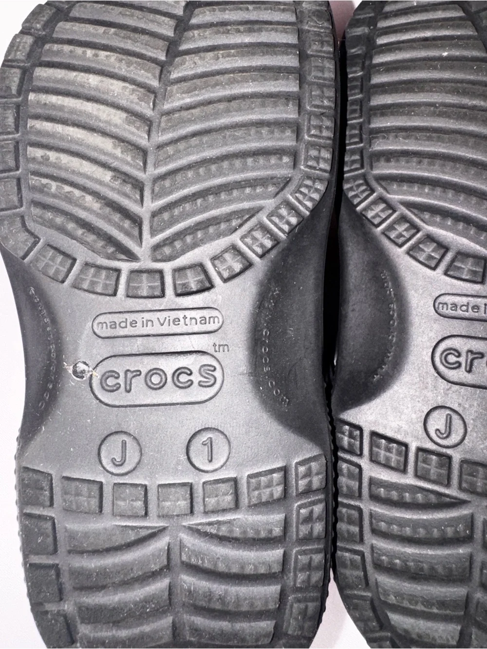 CROCS Black Vented Clog Slip-Ons